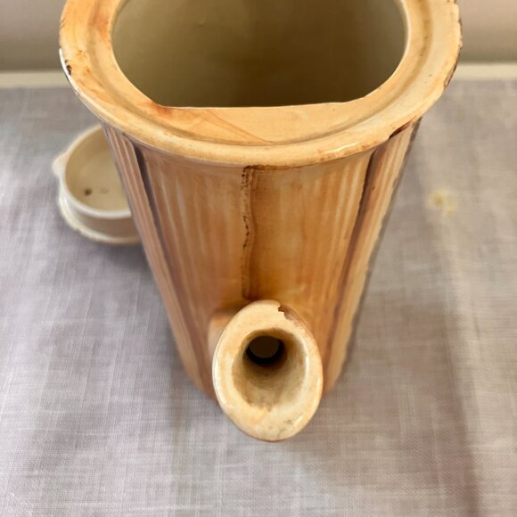 Vintage 1970's Price Kensington Phoenician Large Coffee Pot, Wood Look Style - Picture 7 of 10